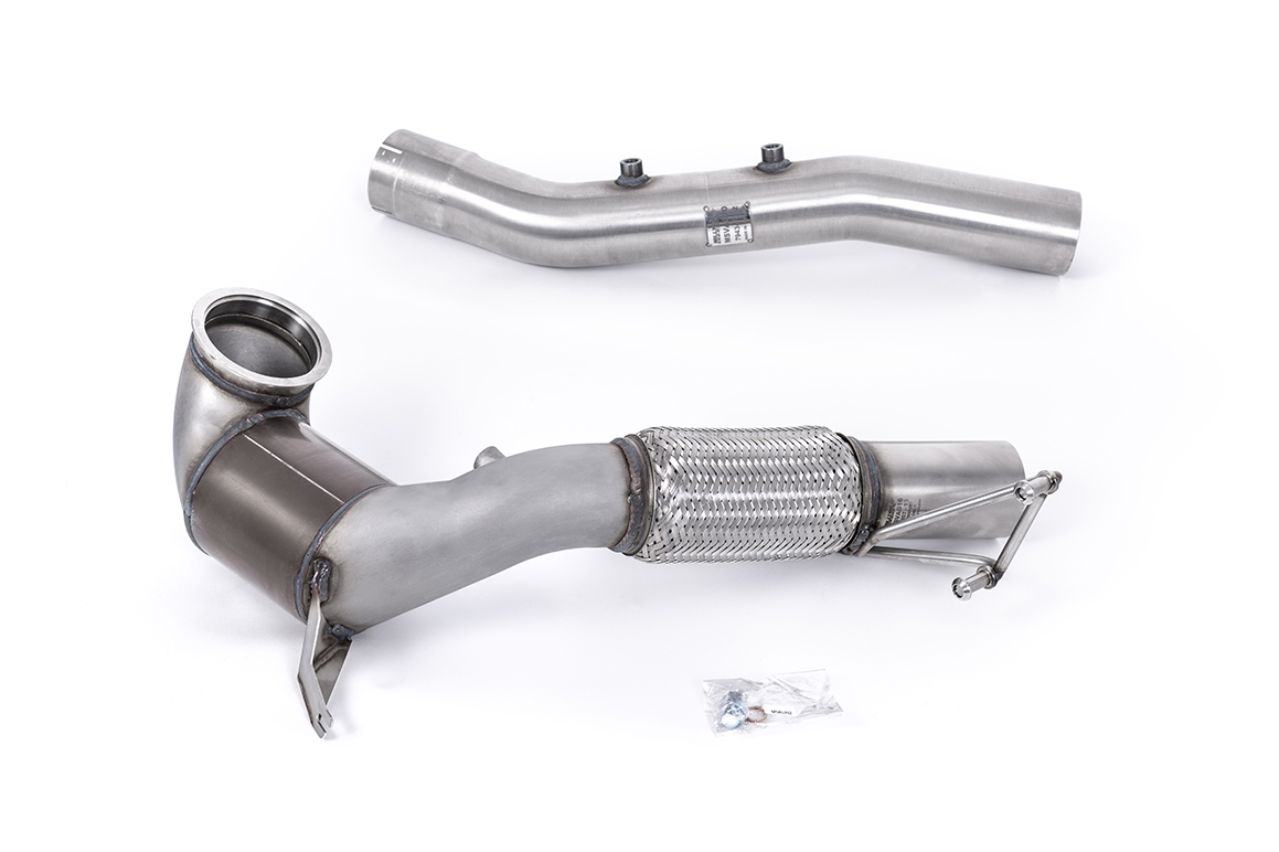 NO CEL / Check Engine Light - 94mm / 3.7inch ID Turbo Outlet to 80mm / 3.15inch Downpipe with 200CPSI HJS Cat - Fits with Milltek Cat Back System Only für Volkswagen Golf