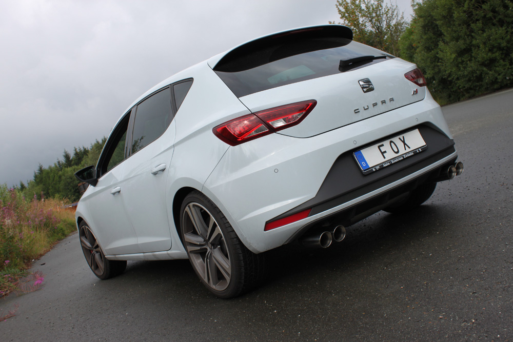 Seat Leon 5F Cupra Endschalldämpfer Ausgang rechts/links - 2x80 Typ 25 rechts/links Seat Leon 5F Cupra Endschalldämpfer Ausgang rechts/links - 2x80 Typ 25 rechts/links