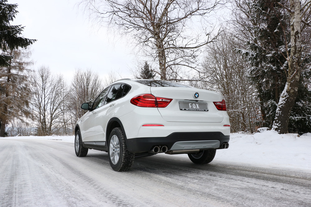 BMW X4 F26 ohne M-Paket - 35i 35d Endschalldämpfer quer Ausgang rechts/links - 2x90 Typ 25 rechts/links