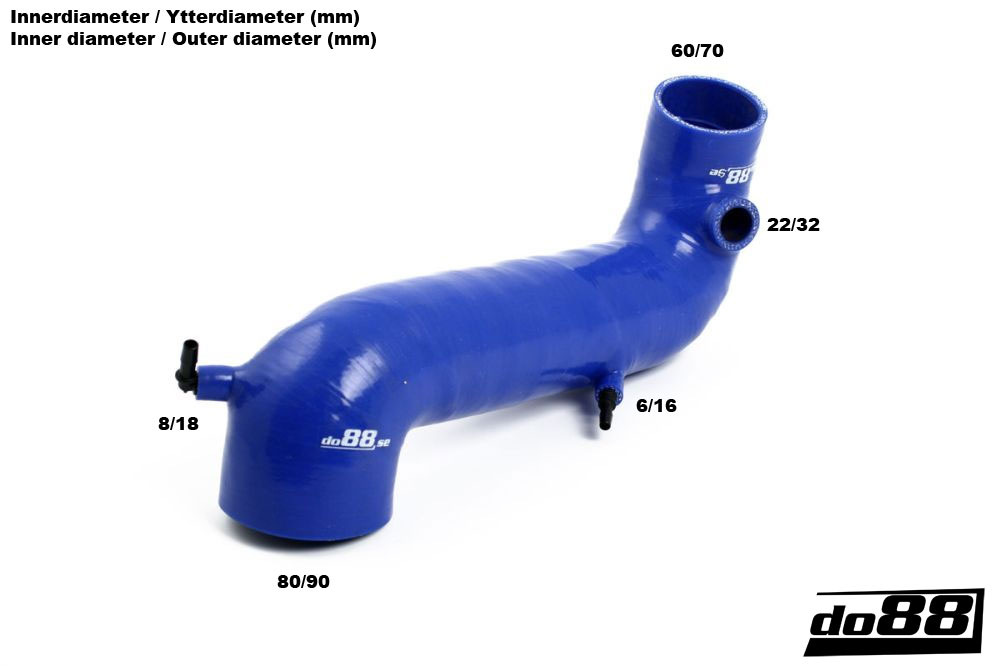 do88-kit5_6 Volvo S40/V40 2.0T/T4 98-04 Einlassschlauch Blau