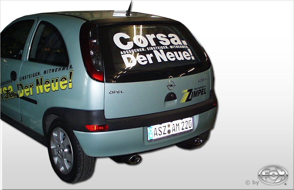 Opel Corsa C Endschalldämpfer Ausgang rechts/links - 115x85 Typ 33 rechts/links Opel Corsa C Endschalldämpfer Ausgang rechts/links - 115x85 Typ 33 rechts/links