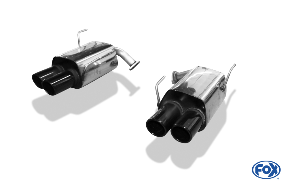 Subaru WRX - V1 - Stufenheck Endschalldämpfer rechts/links zweiflutig - 2x90 Typ 12 rechts/links schwarz emalliert