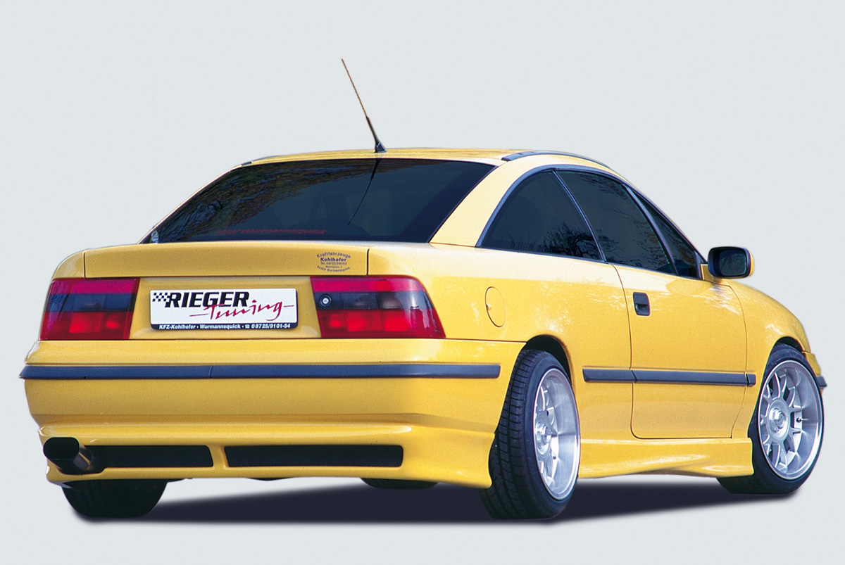Opel Calibra A ab 03.90- 3-türer - Rieger Heckansatz Breitbau, flache Version, ABS, inkl. Gutachten - ABE, eintragungsfrei