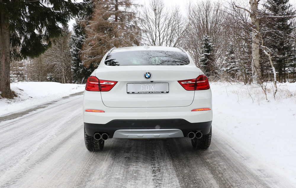 BMW X4 F26 ohne M-Paket - 35i 35d Endschalldämpfer quer Ausgang rechts/links - 2x90 Typ 25 rechts/links