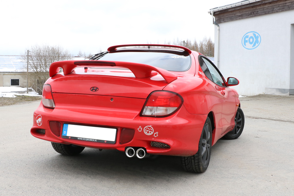 Hyundai Coupe Typ RD Endschalldämpfer - 2x76 Typ 13 Hyundai Coupe Typ RD Endschalldämpfer - 2x76 Typ 13