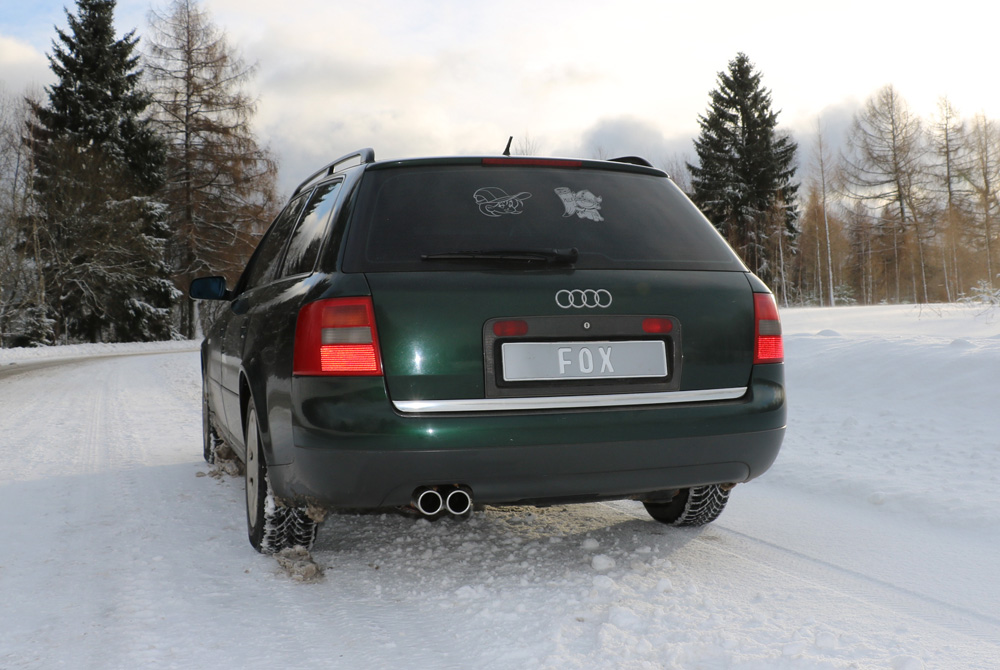 Audi A6 Typ 4B mit Stoßstangenausschnitt Endschalldämpfer - 2x76 Typ 13 Audi A6 Typ 4B mit Stoßstangenausschnitt Endschalldämpfer - 2x76 Typ 13