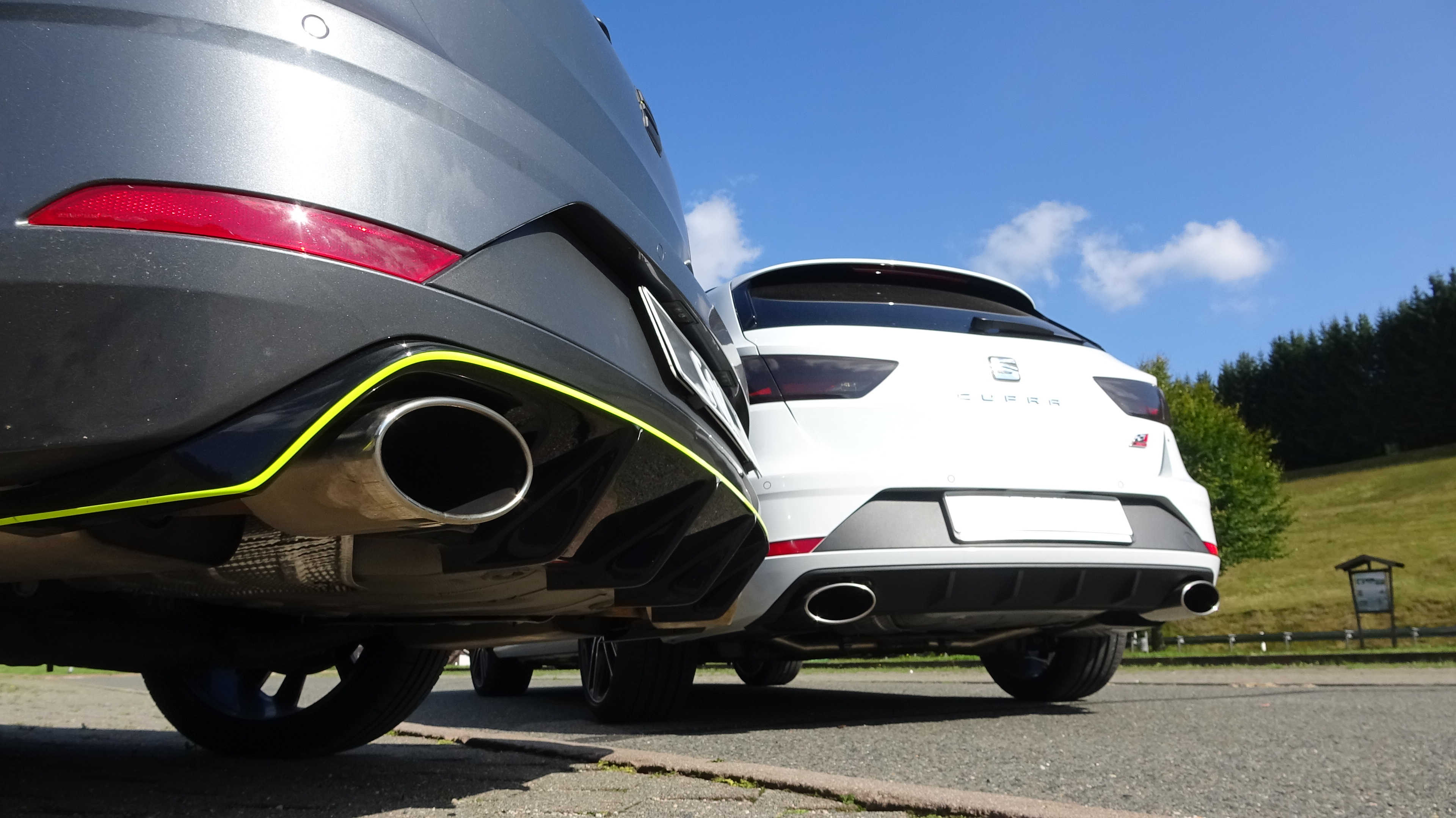 Seat Leon 5F ST 4x4 - Cupra 300 Endschalldämpfer rechts/links - 160x90 Typ 38 rechts/links Seat Leon 5F ST 4x4 - Cupra 300 mit OPF Halbanlage ab OPF - 160x90 Typ 38 rechts/links