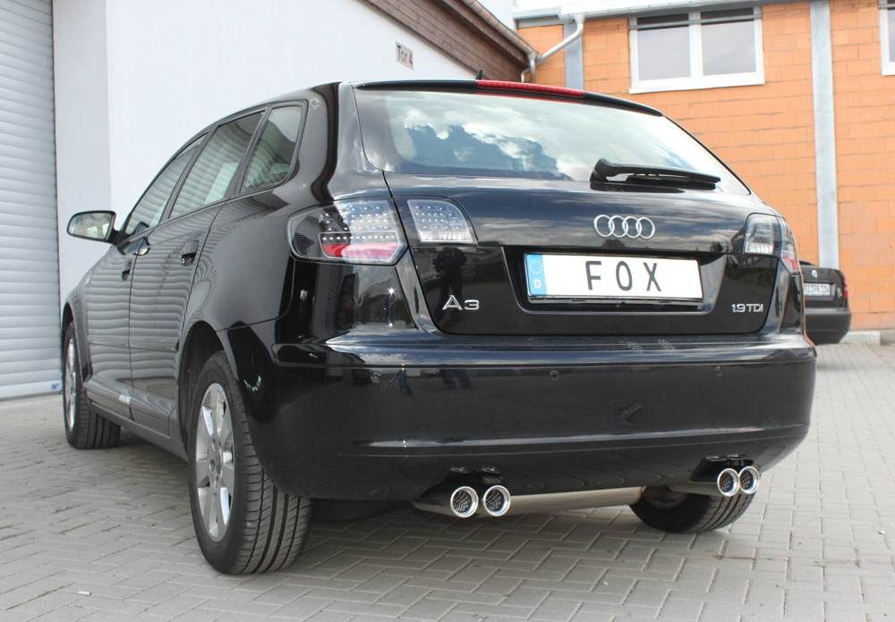 Audi A3 - 8P Sportback Endschalldämpfer Ausgang rechts/links - 2x76 Typ 13 rechts/links Audi A3 - 8P Sportback Endschalldämpfer Ausgang rechts/links - 2x76 Typ 13 rechts/links