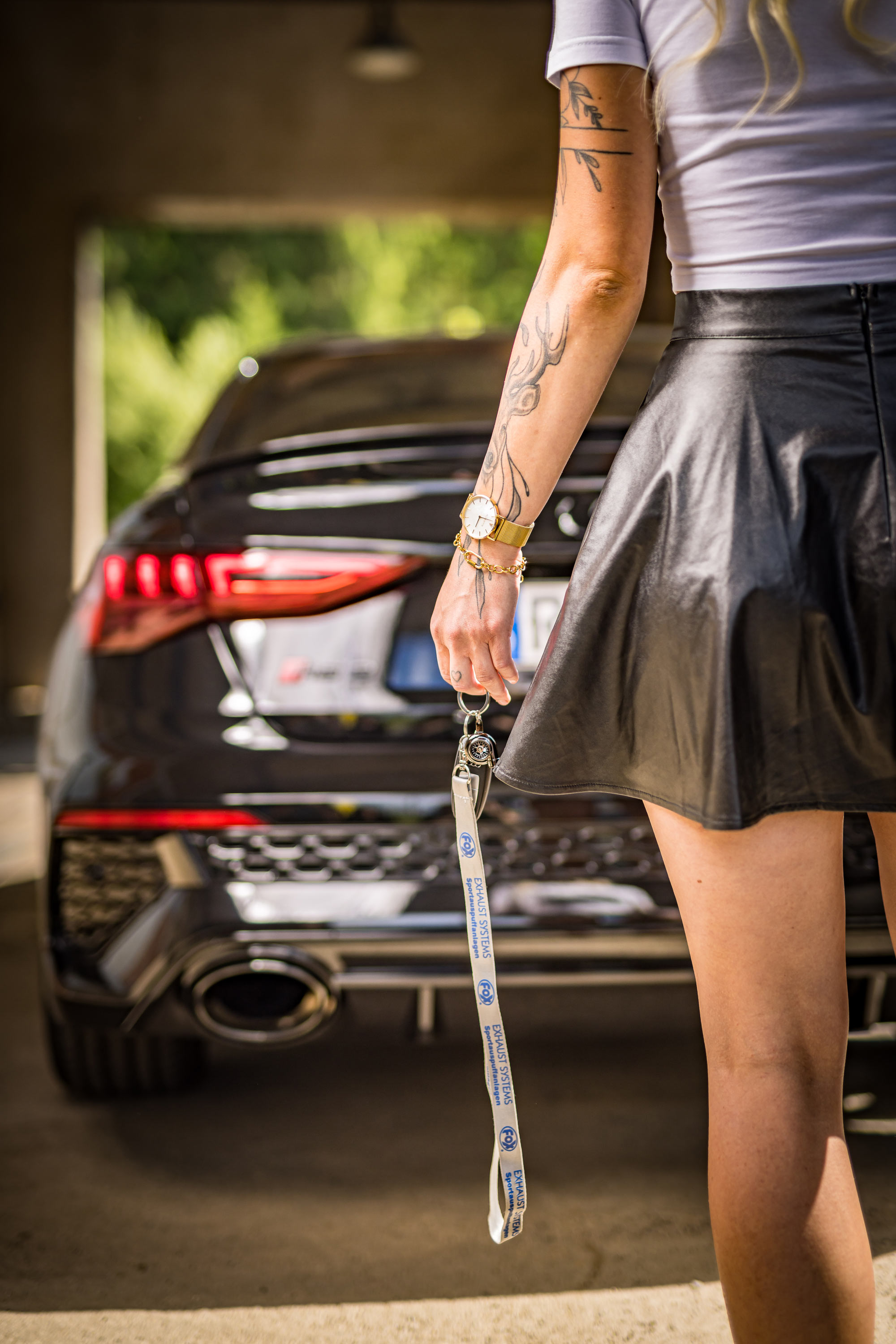 Audi RS3 8Y Limousine Halbanlage ab OPF mit 2 Abgasklappen - Ausgang in den originalen Endrohren