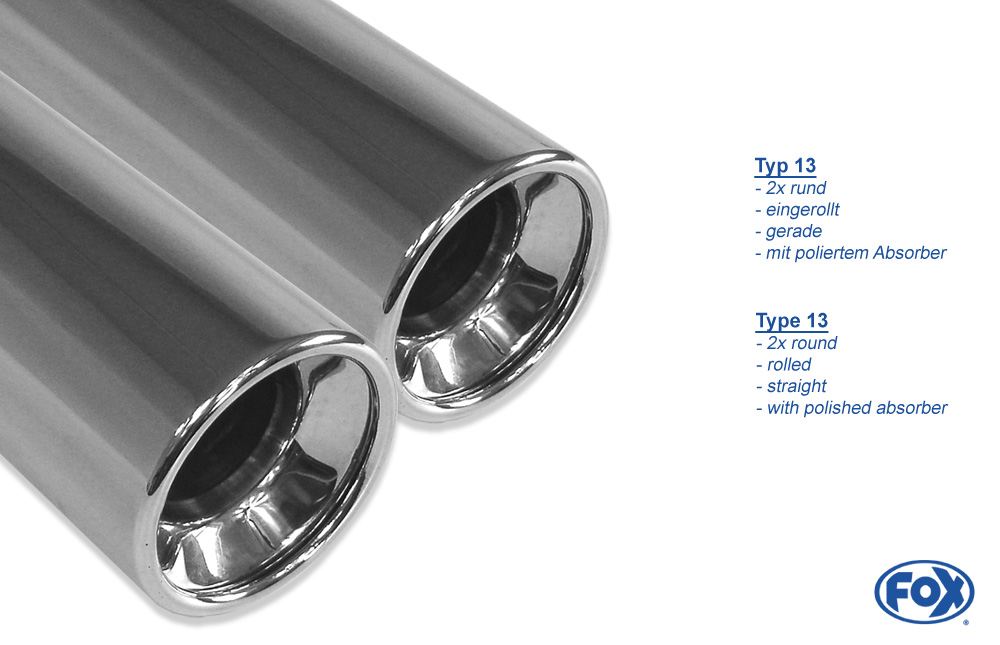 Renault Clio II B Endschalldämpfer - 2x80 Typ 13