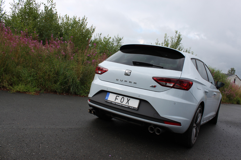 Seat Leon 5F Cupra Endschalldämpfer Ausgang rechts/links - 2x80 Typ 25 rechts/links Seat Leon 5F Cupra Endschalldämpfer Ausgang rechts/links - 2x80 Typ 25 rechts/links