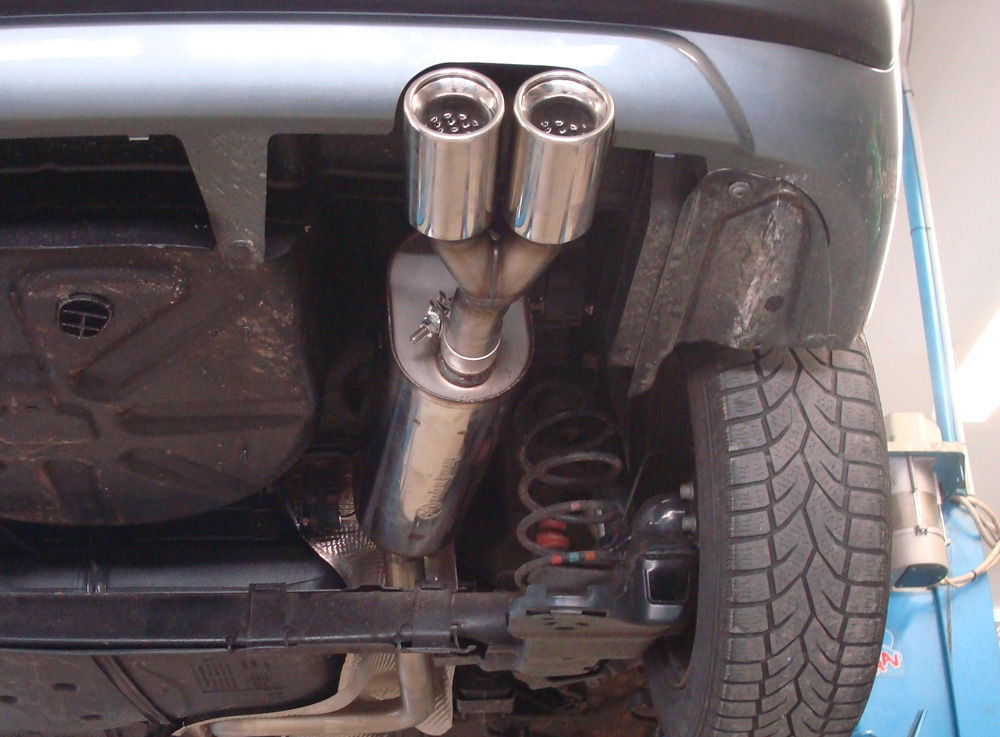 Peugeot 207 SW Endschalldämpfer einseitig - 2x80 Typ 13