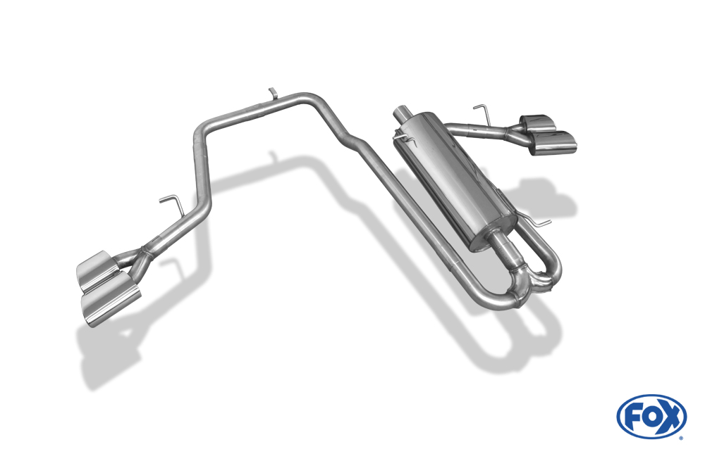 Ford Ranger ab 10/2016 4x4 - Wildtrak Endschalldämpfer Sidepipe, Ausgang rechts und links am Fahrzeug - 2x115x85 Typ 38 rechts/links
