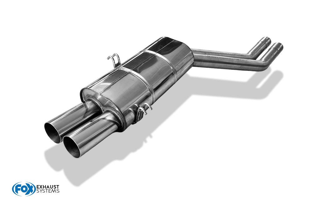 BMW E32 730i/ 740i/ 740iL/ 750i/ 750iL Endschalldämpfer Ø2x63,5mm inkl. Montagematerial - 2x76 Typ 10