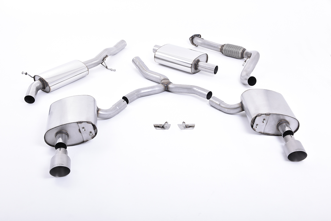 Audi A4 2.0 TFSI B9 Quattro Saloon & Avant (Non OPF/GPF Models inc Mild Hybrid & mitout Brace Bars) Dual 100mm GT100 Audi A4 2.0 TFSI B9 Quattro Saloon & Avant (Non OPF/GPF Models inc Mild Hybrid & mitout Brace Bars) Dual 100mm GT100