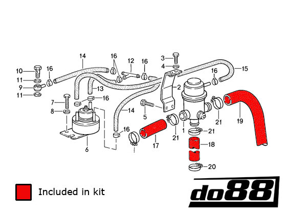 Porsche 930 Turbo Abgasreinigungsventilsschlausch