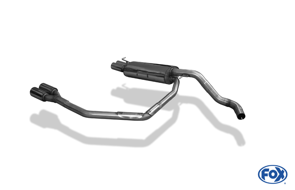 Audi A3 Typ 8L Endschalldämpfer Ausgang rechts/links Ø63,5mm - 2x76 Typ 13 rechts/links VW Golf IV Endschalldämpfer Ausgang rechts/links Ø63,5mm - 2x76 Typ 13 rechts/links