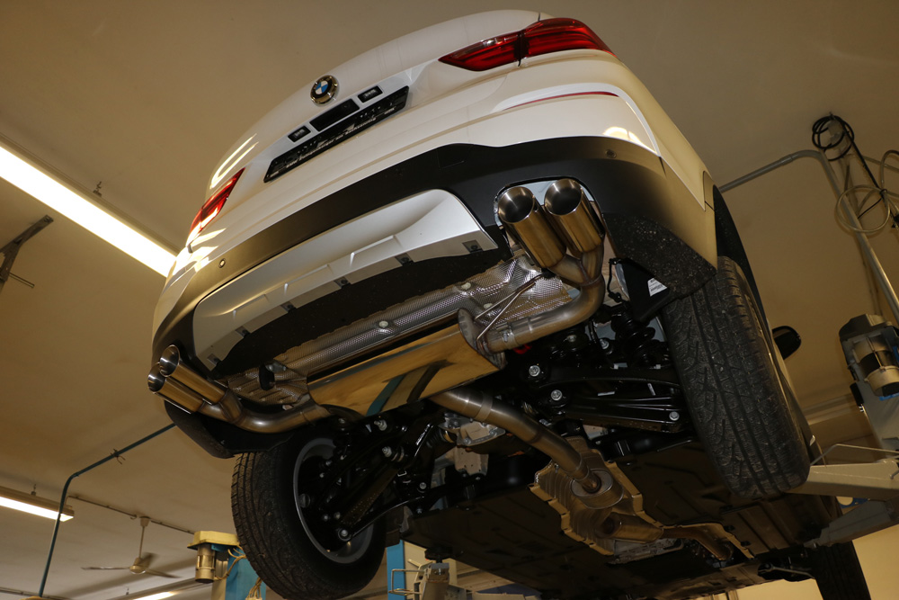 BMW X4 F26 ohne M-Paket - 35i 35d Endschalldämpfer quer Ausgang rechts/links - 2x90 Typ 25 rechts/links