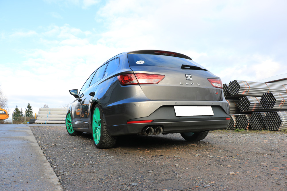 Seat Leon 5F ST - Starre Hinterachse Endschalldämpfer - 2x90 Typ 25 Seat Leon 5F ST - Einzelradaufhängung Endschalldämpfer - 2x90 Typ 25
