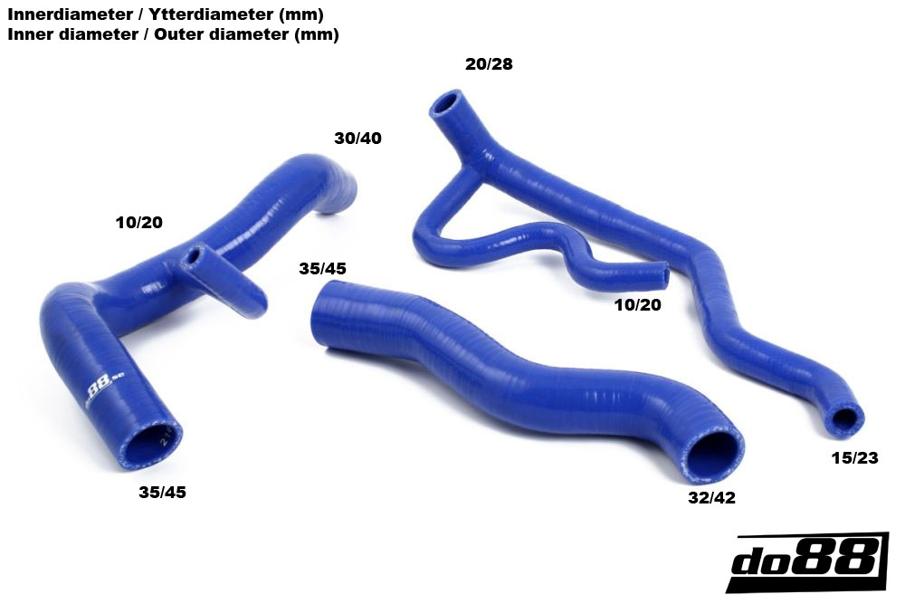 Volvo 700/940 Turbo Kühlerschläuche Blau