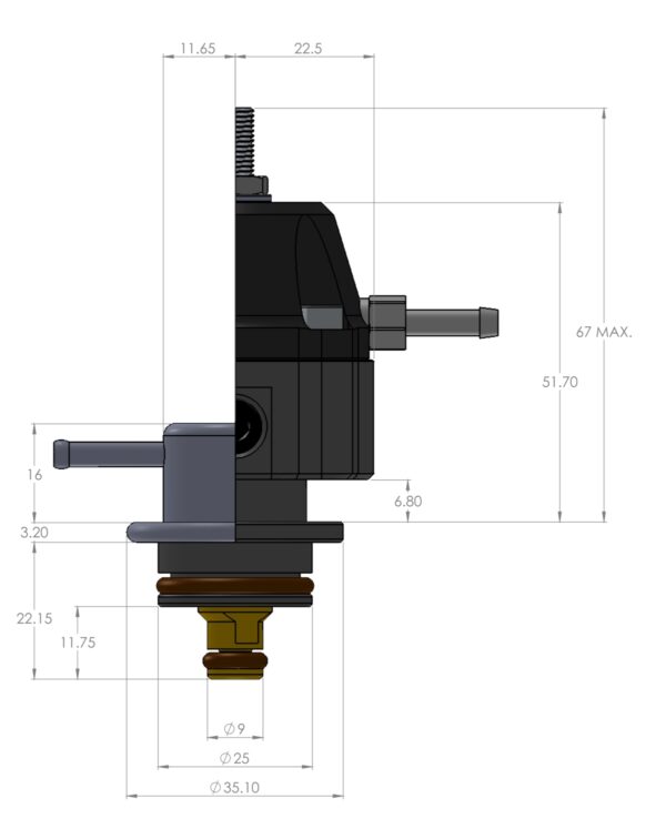 GFB, FX-S 8051 Bosch Replacement Fuel Pressure Regulator GFB, FX-S 8051 Bosch Replacement Fuel Pressure Regulator
