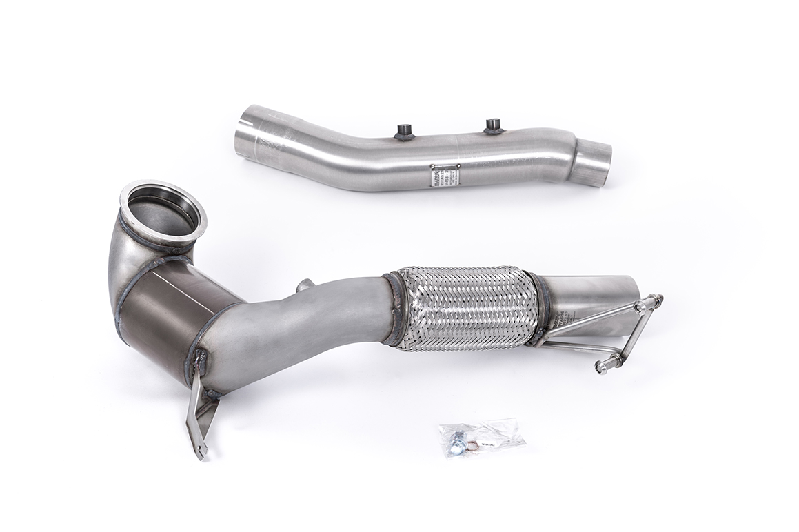 NO CEL / Check Engine Light - 94mm / 3.7inch ID Turbo Outlet to 80mm / 3.15inch Downpipe with 200CPSI HJS Cat - Fits with OE Cat Back System Only für Volkswagen Golf