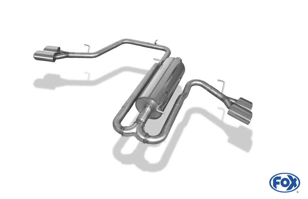 Ford Ranger ab 10/2016 4x4 - Wildtrak Endschalldämpfer Sidepipe, Ausgang rechts und links am Fahrzeug - 2x115x85 Typ 38 rechts/links
