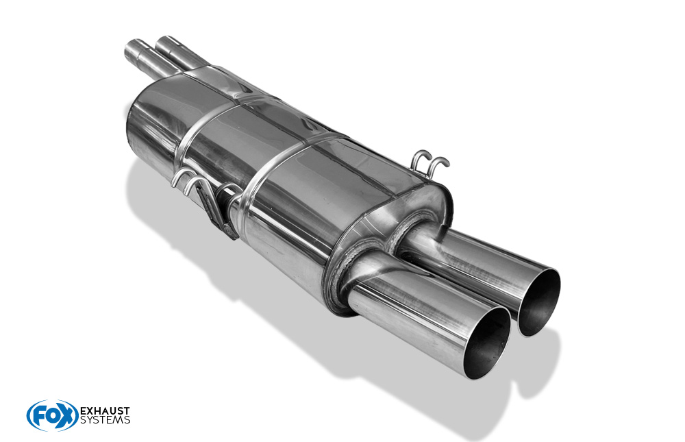 BMW E34 M5 Endschalldämpfer Ø2x63,5mm - 2x76 Typ 10 BMW E32 730i/ 740i/ 740iL/ 750i/ 750iL Endschalldämpfer Ø2x63,5mm inkl. Montagematerial - 2x76 Typ 10