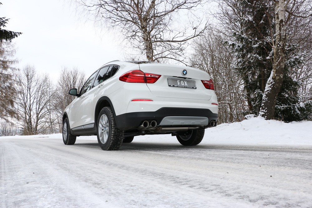 BMW X4 F26 ohne M-Paket Endschalldämpfer quer Ausgang rechts/links - 2x90 Typ 25 rechts/links BMW X4 F26 ohne M-Paket - 35i 35d Endschalldämpfer quer Ausgang rechts/links - 2x90 Typ 25 rechts/links