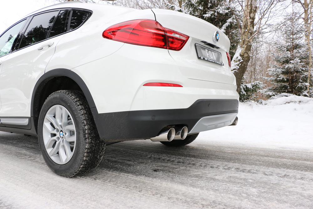 BMW X4 F26 ohne M-Paket - 35i 35d Endschalldämpfer quer Ausgang rechts/links - 2x90 Typ 25 rechts/links