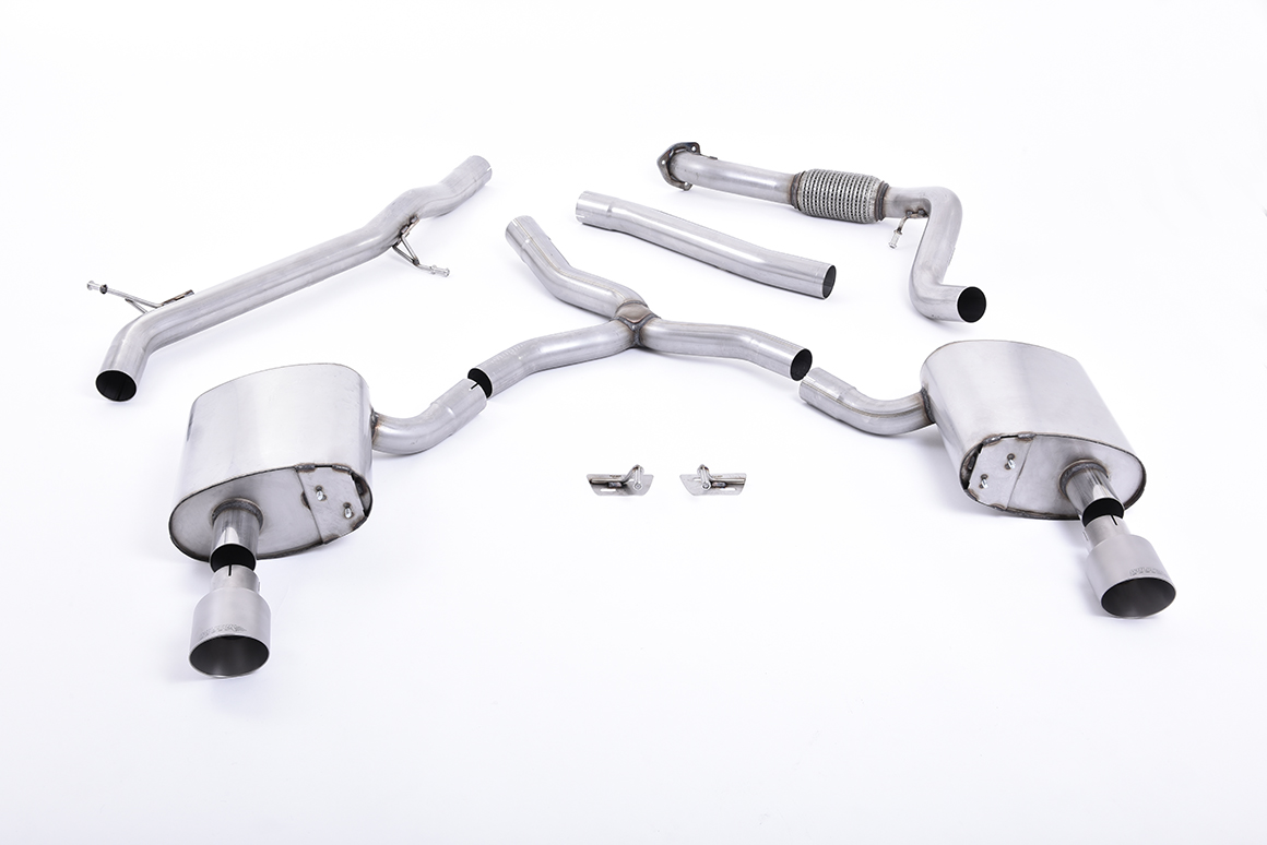 Audi A4 2.0 TFSI B9 Quattro Saloon & Avant (Non OPF/GPF Models inc Mild Hybrid & mitout Brace Bars) Dual 100mm GT100 Audi A4 2.0 TFSI B9 Quattro Saloon & Avant (Non OPF/GPF Models inc Mild Hybrid & mitout Brace Bars) Dual 100mm GT100