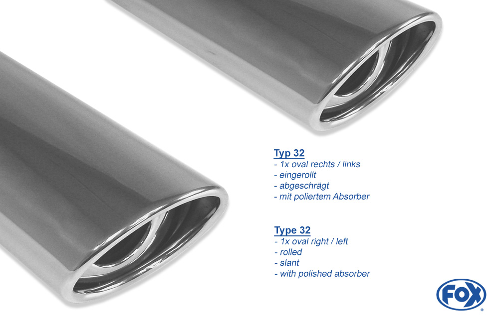 Opel Corsa C Endschalldämpfer Ausgang rechts/links - 115x85 Typ 33 rechts/links Opel Corsa C Endschalldämpfer Ausgang rechts/links - 115x85 Typ 33 rechts/links