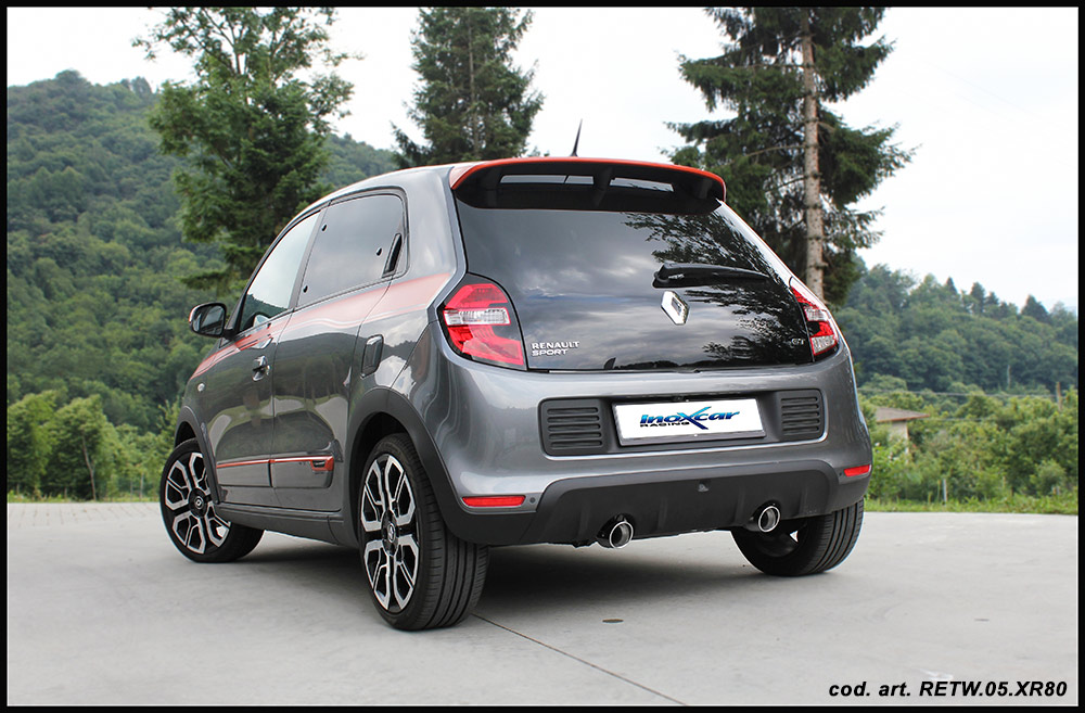 TWINGO III GT 900 (110PS) Duplex-Sportauspuff 80mm X-RACE Edelstahl