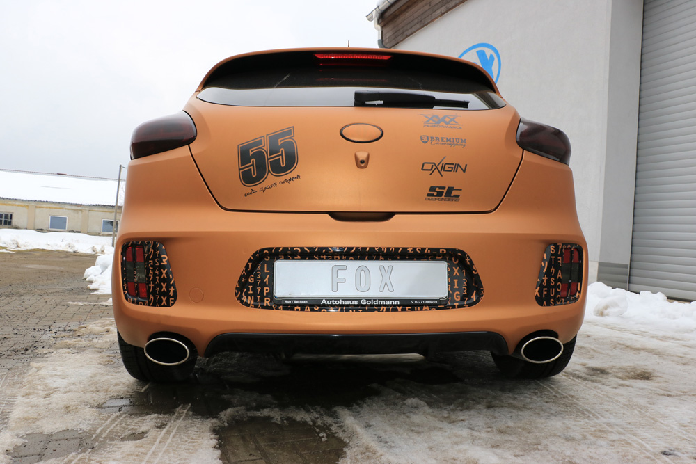 Kia Pro Cee`d GT Endschalldämpfer quer Ausgang rechts/links - 160x90 Typ 38 rechts/links Kia Pro Cee`d GT Endschalldämpfer quer Ausgang rechts/links - 160x90 Typ 38 rechts/links