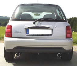 Nissan Micra K11 Endschalldämpfer Ausgang rechts/links - 1x80 Typ 13 rechts/links
