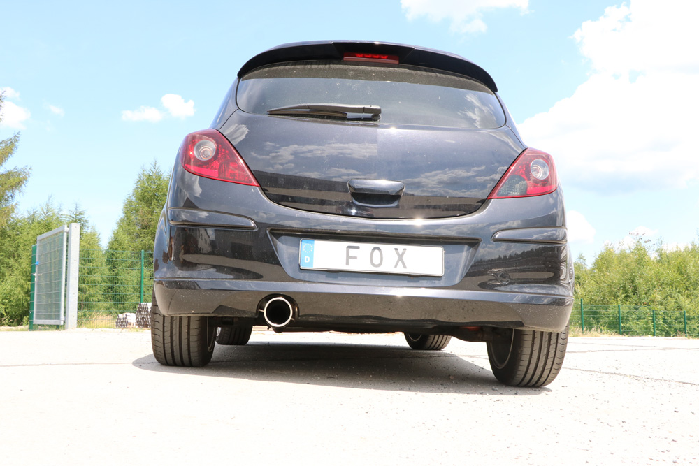 Opel Corsa D GSI Endschalldämpfer quer Ausgang einseitig - 1x100 Typ 16 Opel Corsa D GSI Endschalldämpfer quer Ausgang einseitig - 1x100 Typ 16