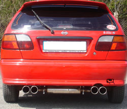 Nissan Almera Typ N15 Hatchback Endschalldämpfer Ausgang rechts/links - 2x90 Typ 13 rechts/links