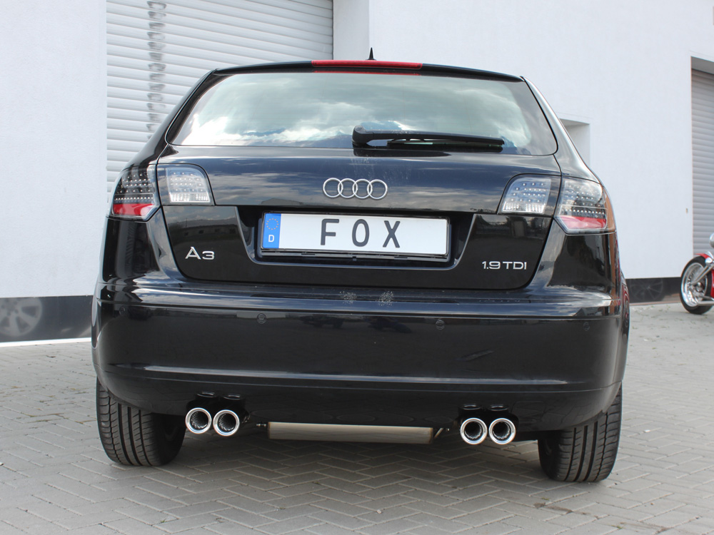 Audi A3 - 8P Sportback Endschalldämpfer Ausgang rechts/links - 2x76 Typ 13 rechts/links Audi A3 - 8P Sportback Endschalldämpfer Ausgang rechts/links - 2x76 Typ 13 rechts/links
