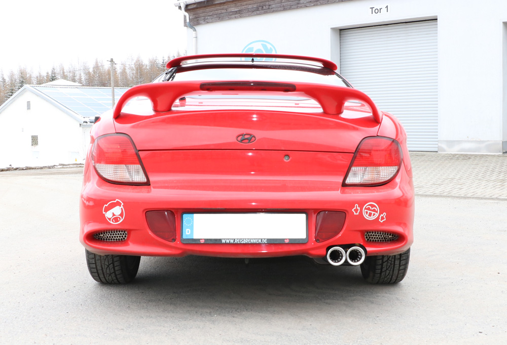 Hyundai Coupe Typ RD Endschalldämpfer - 2x76 Typ 13 Hyundai Coupe Typ RD Endschalldämpfer - 2x76 Typ 13