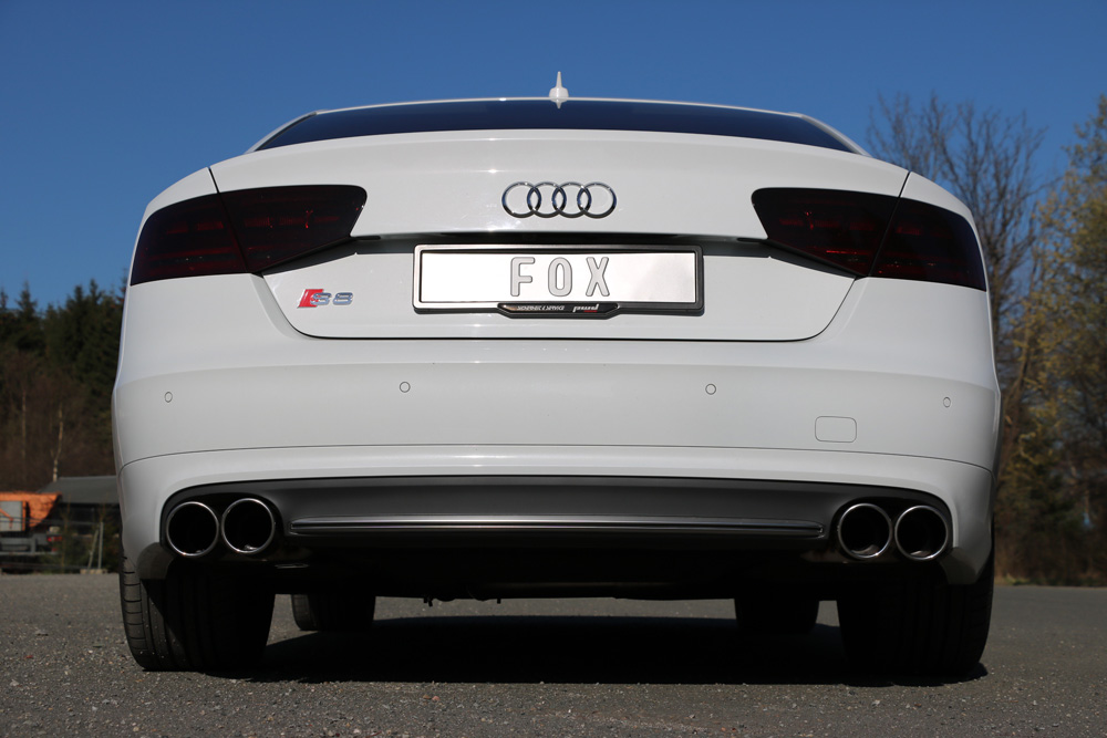 Audi S8 Typ 4H Endschalldämpfer rechts/links zweiflutig - 2x100 Typ 16 rechts/links Audi S8 Typ 4H Endschalldämpfer rechts/links zweiflutig - 2x100 Typ 16 rechts/links