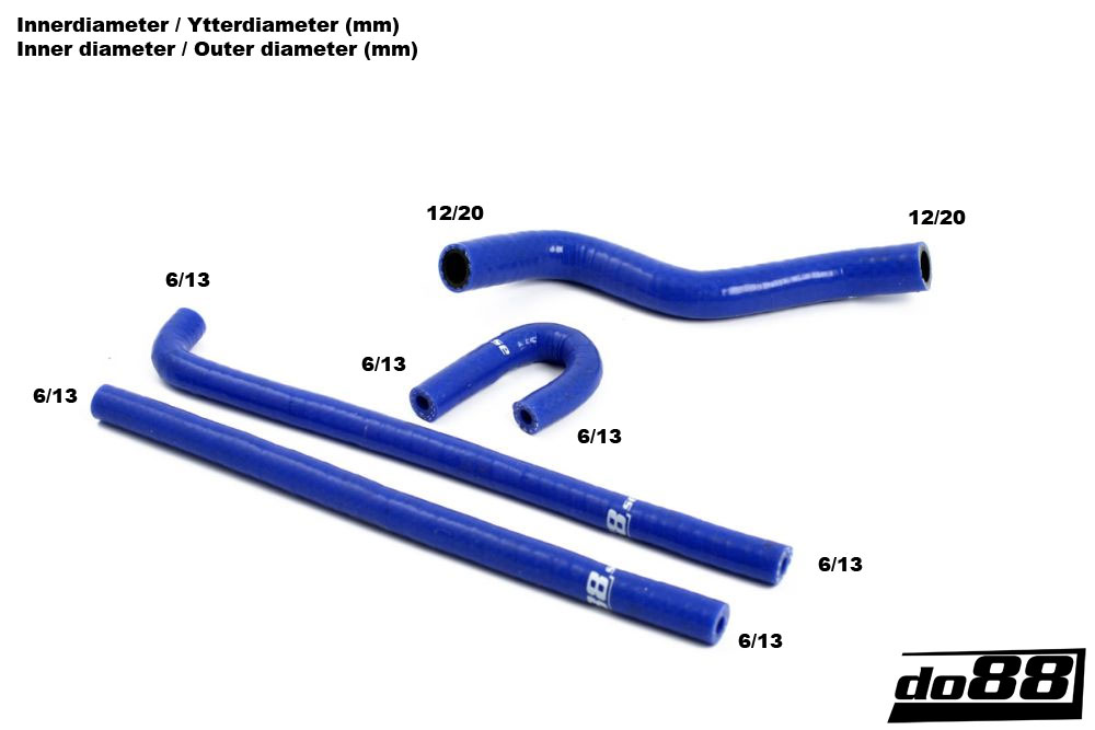 SAAB 9-3 2.0T 2003- Magnetventil & Kurbelgehäuseschläuche Blau